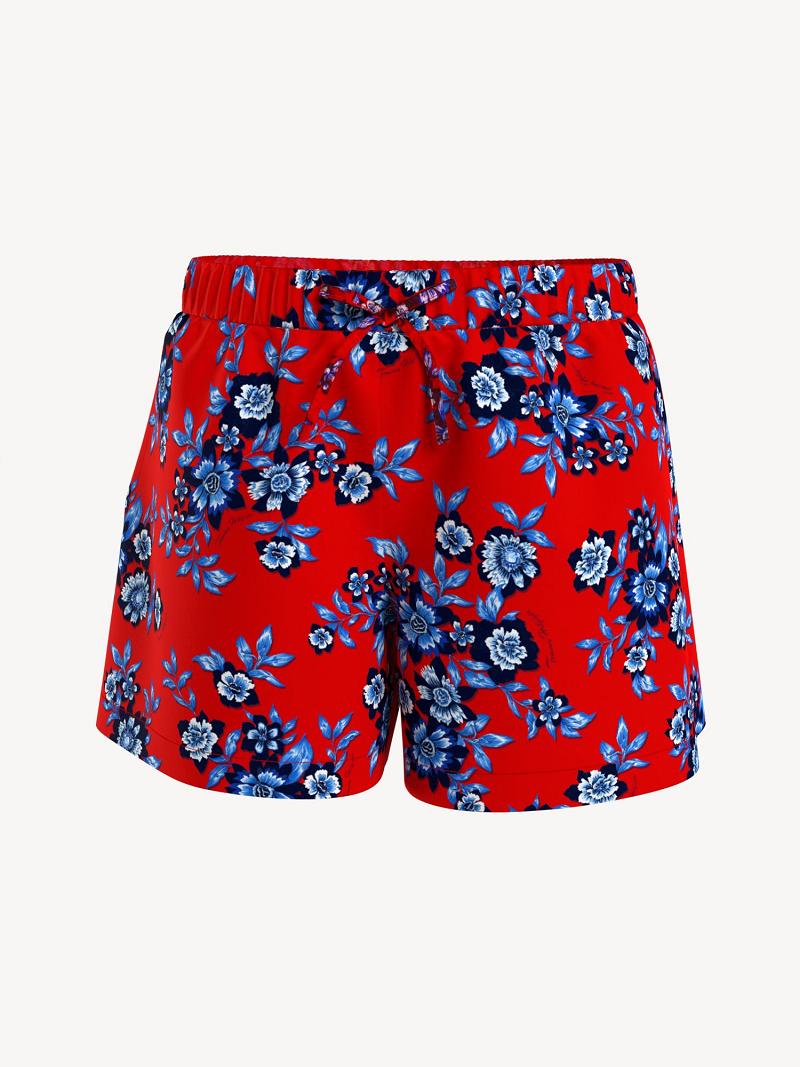 Lány Tommy Hilfiger Floral Rövidnadrág Piros | HU 1841GSO